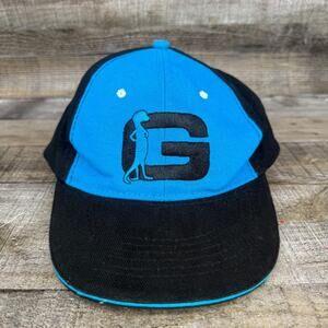 Geico G Hat Black And Blue Hook Loop Baseball Cap Adjustable
